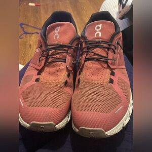 On Running Red Athletic Shoes